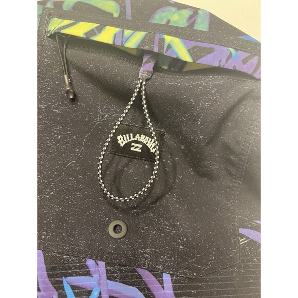 Billabong Boardshorts 30 Bamboo Print Black Airlite Swim Trunks NWT - Picture 9 of 14